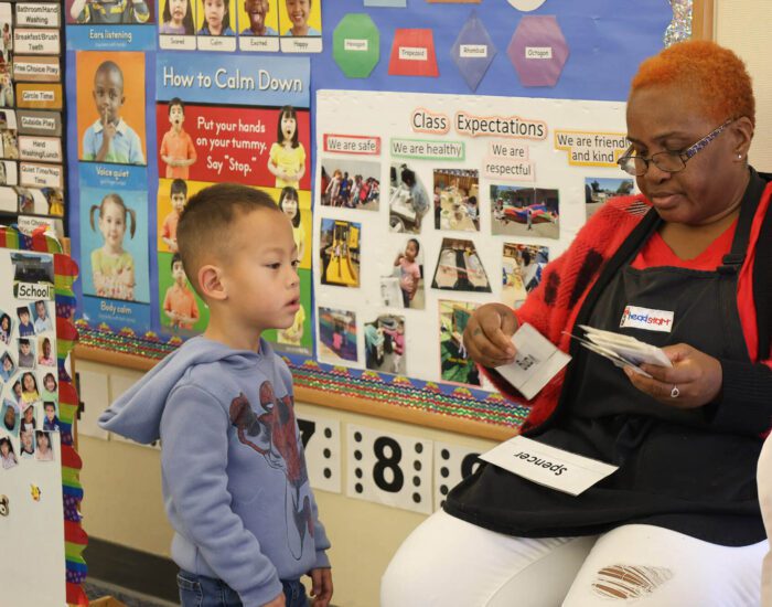 Teaching working with young child